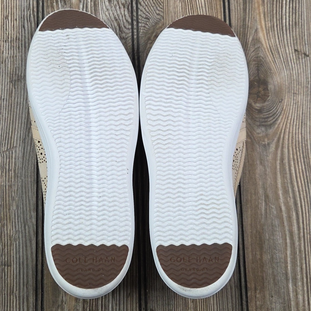 Cole Haan Grand Crosscourt Perforated Slip-On Sneakers Tan 10​ - Picture 11 of 12